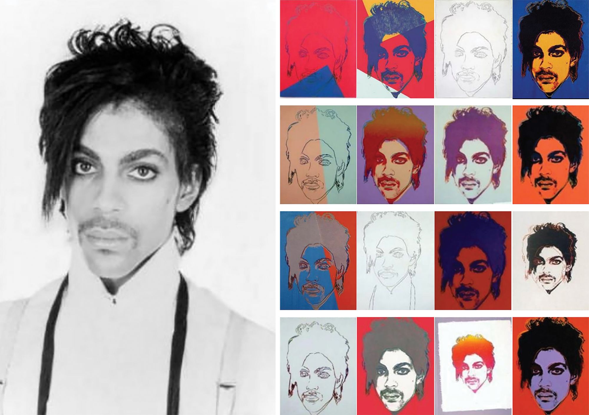 Andy Warhol paintings of Prince considered in the Warhol vs. Goldsmith case.